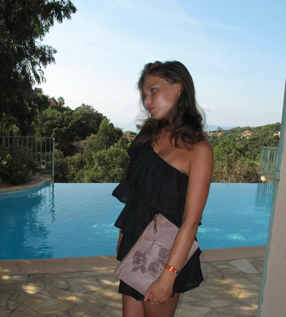 Ruffle dress in black